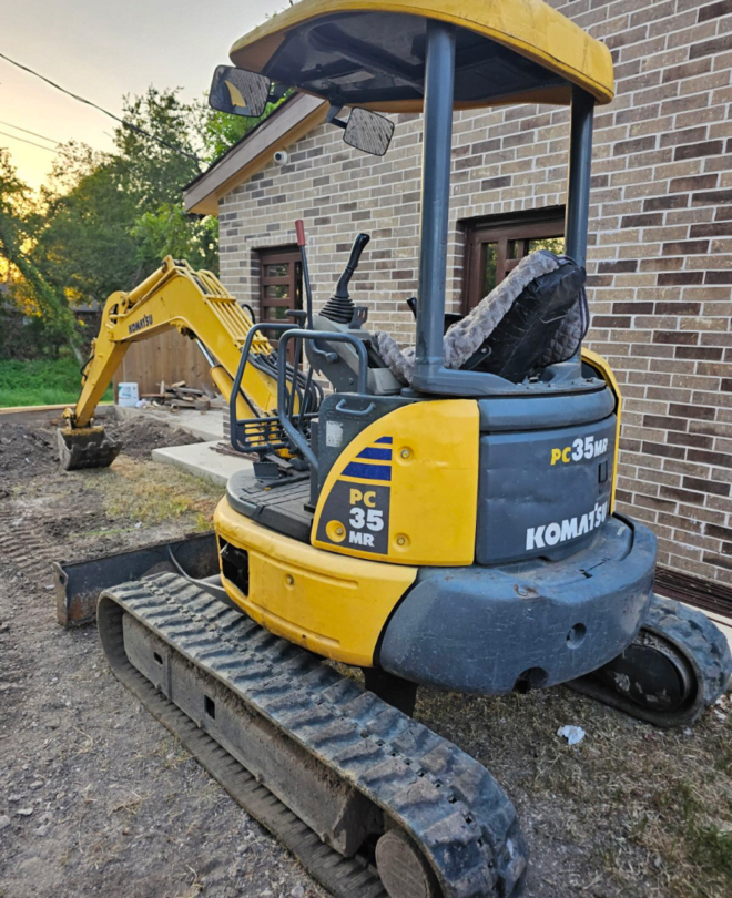vehicle clearing land